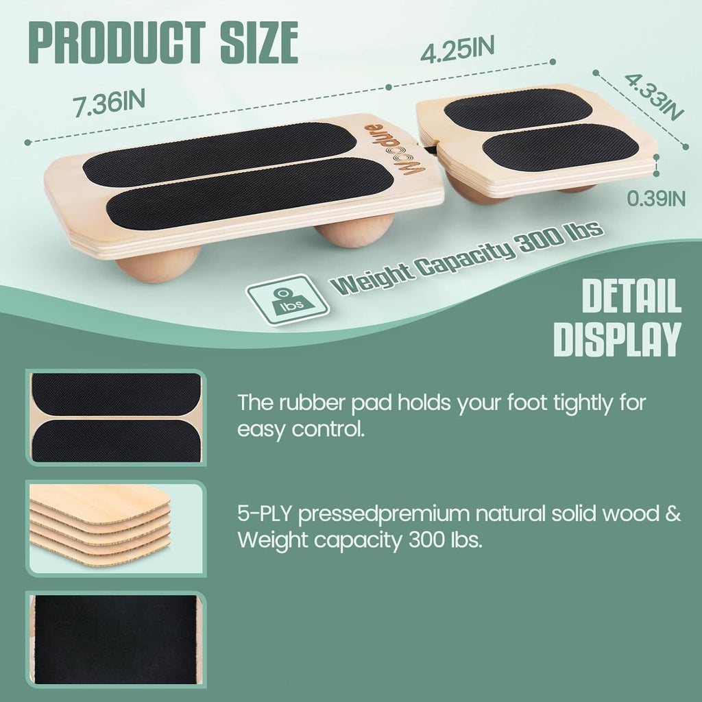 Wooden Balance Board for Foot and Ankle Relief