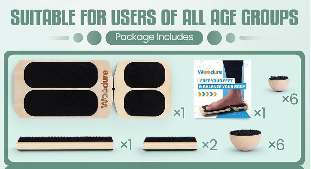 Wooden Balance Board for Foot and Ankle Relief